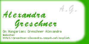 alexandra greschner business card